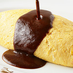 Omelette Rice with demi-glace sauce