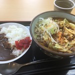 阿武隈パーキングエリア（上り線） - かき揚げ天うどんセット ミニカレー 740円