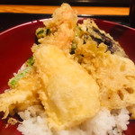 手打そば 大川や - 花膳　天丼