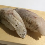 Oumichou Ichibazushi - ＊のどぐろは脂がのっていて美味しい。これは頂く価値がありました。 白海老も甘みを感じて美味しい。