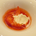 御影 ジュエンヌ - あまおうイチゴのスープ仕立てとバニラとミルクのアイスクリーム