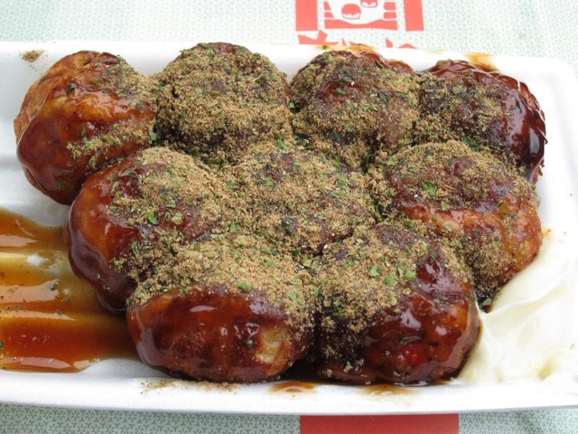 ソースと魚粉たっぷりのたこ焼き By Dentipac たこ焼 なにわ屋 平川店 湯田温泉 たこ焼き 食べログ
