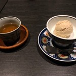 あわび日本料理 錦りゅう - ほうじ茶アイス　ほうじ茶感がめっちゃ強い↑↑　2019/02/16