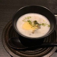 あわび日本料理 錦りゅう - 鮑すり流し　山芋・お出汁・鮑の組み合わせ。山芋と上品なお出汁の相性◎細かく刻んだ鮑の食感もよし♪大きな鮑の切り身は食べ応え抜群☆　2019/02/16