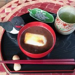 Kafe Ando Ba Tsubame Baru - ぜんざい＋粉末煎茶