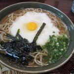 Togakushisoba - 先ずは友人の頼んだとろろ蕎麦です、うずらの卵がトロロの真ん中に乗ってるから月見そばみたいですね