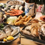 6500 yen best selection!! Hokkaido "Oysters from Akkeshi, 12 dishes of fresh fish course from Tsushima" for 2 or more people