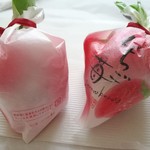 和菓子司　亀田屋 - いちご大福180円×2個