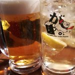 Hone Tsukitori Karaage Haibo-Ru Ga Buri Chikin - 角ハイと生ビール。クーポンで男前に！