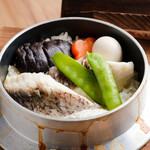 Sea Kamameshi (rice cooked in a pot)