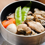 Oyster Kamameshi (rice cooked in a pot)