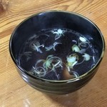 手打ち大石田そば　きよ - あたたかい鳥つけ汁 ¥200