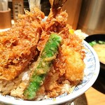 日本橋 天丼 金子半之助 - 竹＋味噌汁　１１００円