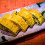 Soba restaurant's dashi rolled egg