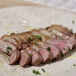 Barca. - 郡上産天然猪背ロース炭火焼き 〜知多半島の豆味噌を添えて〜