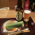 Gion Kyouryourihanasaki - 竹筒の中にはお豆腐。美味しいお出汁の麺つゆで。