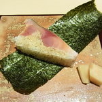 神保町 傳 - 松輪鯖の手巻き鮨