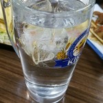 いこい - 芋焼酎ロック（350円）はジョッキで！！