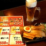 つけめんらーめん春樹 - Wビールセット 790円