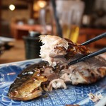 大衆すし酒場不二子 - 灰干し活サバ定食900円