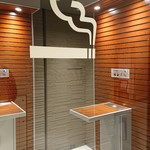 牛兵衛 草庵 - お店隣の新宿小田急百貨店12階の喫煙所