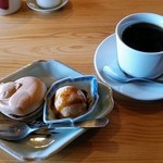 日本料理 はるばる - 自家製餡子の最中ときな粉アイス