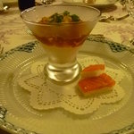 레스토랑 타이만 - 5,250円(サ10％別)のコース　前菜：タラコとクリームチーズのムース