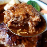 キッチンふくろう - にこみハンバーグ　デミソース