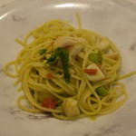 Ristorante 迫 - パスタ　ホタテと菜の花のスパゲッティーニ