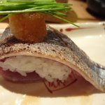 鮨げん家 - さんま炙り一本にぎり