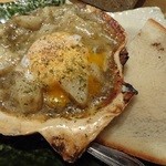 鮨げん家 - ホタテ蟹味噌マヨネーズ焼き（１）