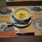 鎌倉パスタ - セットのコーンスープ