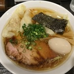 ラーメン角屋 - ワンタンめん+煮玉子