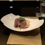 野嵯和 - 鱈の白子と山形牛のシャトーブリアン