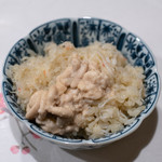 うを徳 - 2019.2 明石の鯛の潮汁を出汁にした津居山ズワイガニ炊き込みご飯 根室雲子焼き乗せ