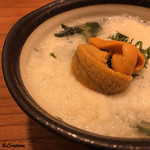 千陽 - 大和芋すり流しに生海胆雑炊