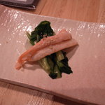 まごわやさしい - ズワイガニと青野菜の胡麻浸し