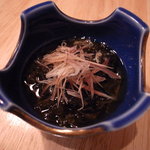 まごわやさしい - 沖縄太もずくと茗荷の酢の物