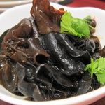 湖南菜館 - 前菜の黒キクラゲのピリ辛冷菜