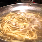 とり粋 - 山椒なべの〆の中華麺