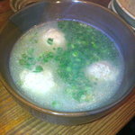 軍鶏チュー - 鶏団子のスープ