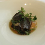 プレヴナンス - フォアグラポワレ　コンソメスープ掛け