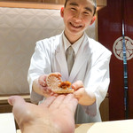 銀座 しのはら - あんぽん柿フォアグラ最中