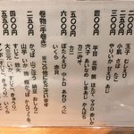 すし処澤家 - お品書き