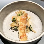 エクアトゥール - 甘鯛のうろこ焼き　白味噌のソース