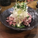 豚小家 - 爆弾ユッケ（はつ、たん、ハラミ刺し）