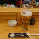 鳥志 - 生ビール小    370円
