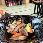 味な宿 蓬莱屋 - アラと野菜の煮付け