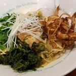 麺屋 六感堂 - 鯖の味噌煮和えそば（あん肝味噌だれ使用）