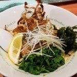 麺屋 六感堂 - 鯖の味噌煮和えそば（あん肝味噌だれ使用）